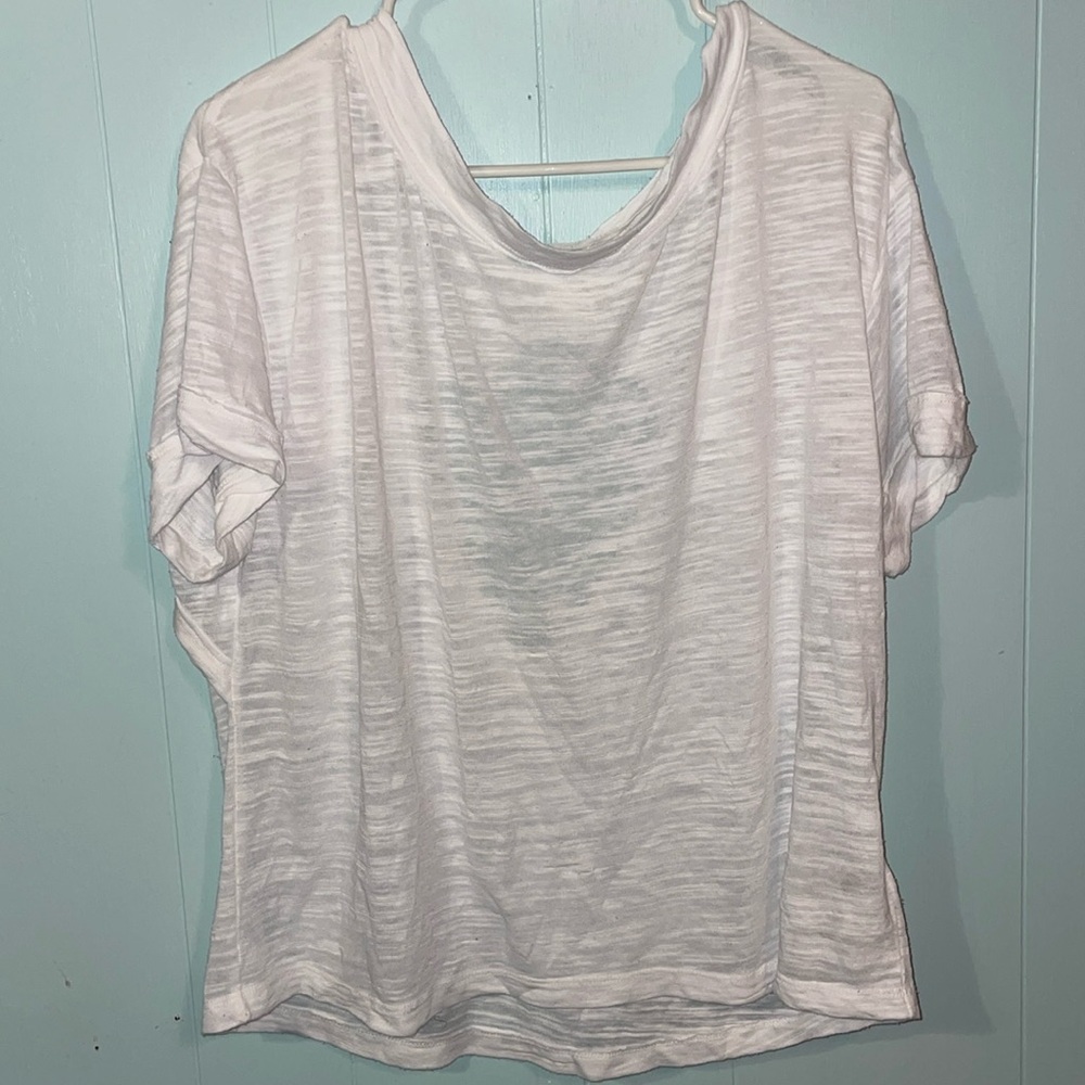 COPY - NWOT. Oversize sheer space dye top with cross back